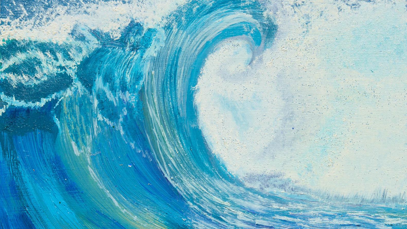 Painting of a wave